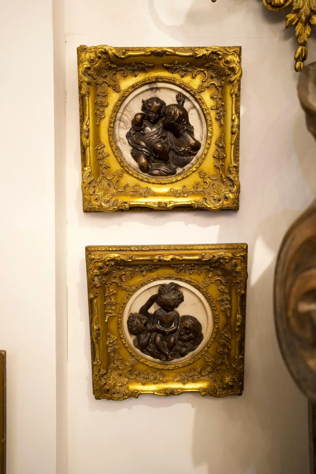 French Marble, Bronze And Giltwood Cameo Wall Art, Early 20th Century photo furniture