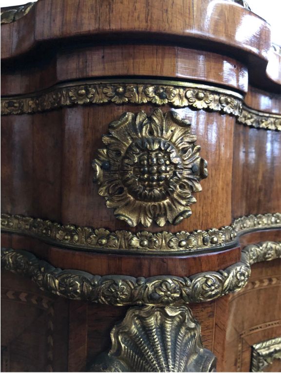 photo for sale 19th Century Walnut And Floral Marquetry Credenza