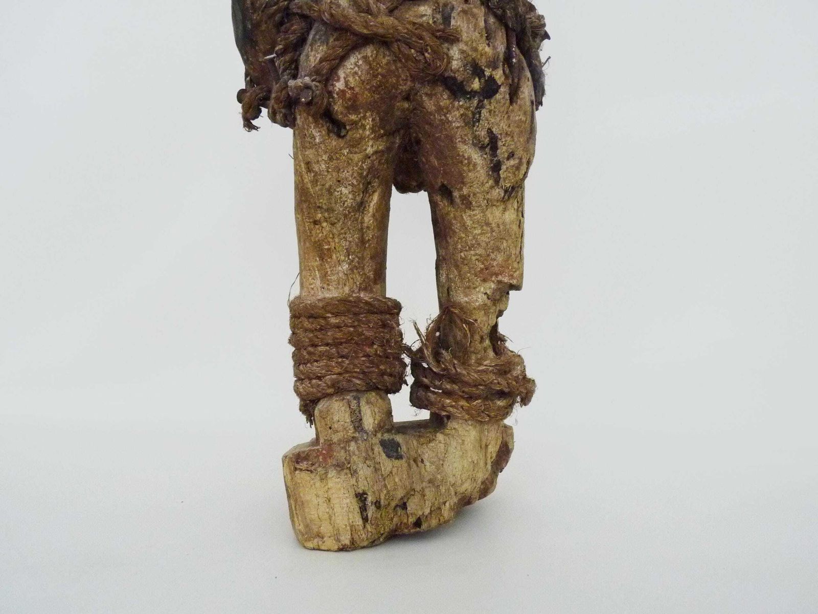Large Nkisi Nkondi Fetish Reliquary Statue With Nails And A Ventral Reliquary Box. Congolese Fetish In Carved Wood, 1950s. photo vintage