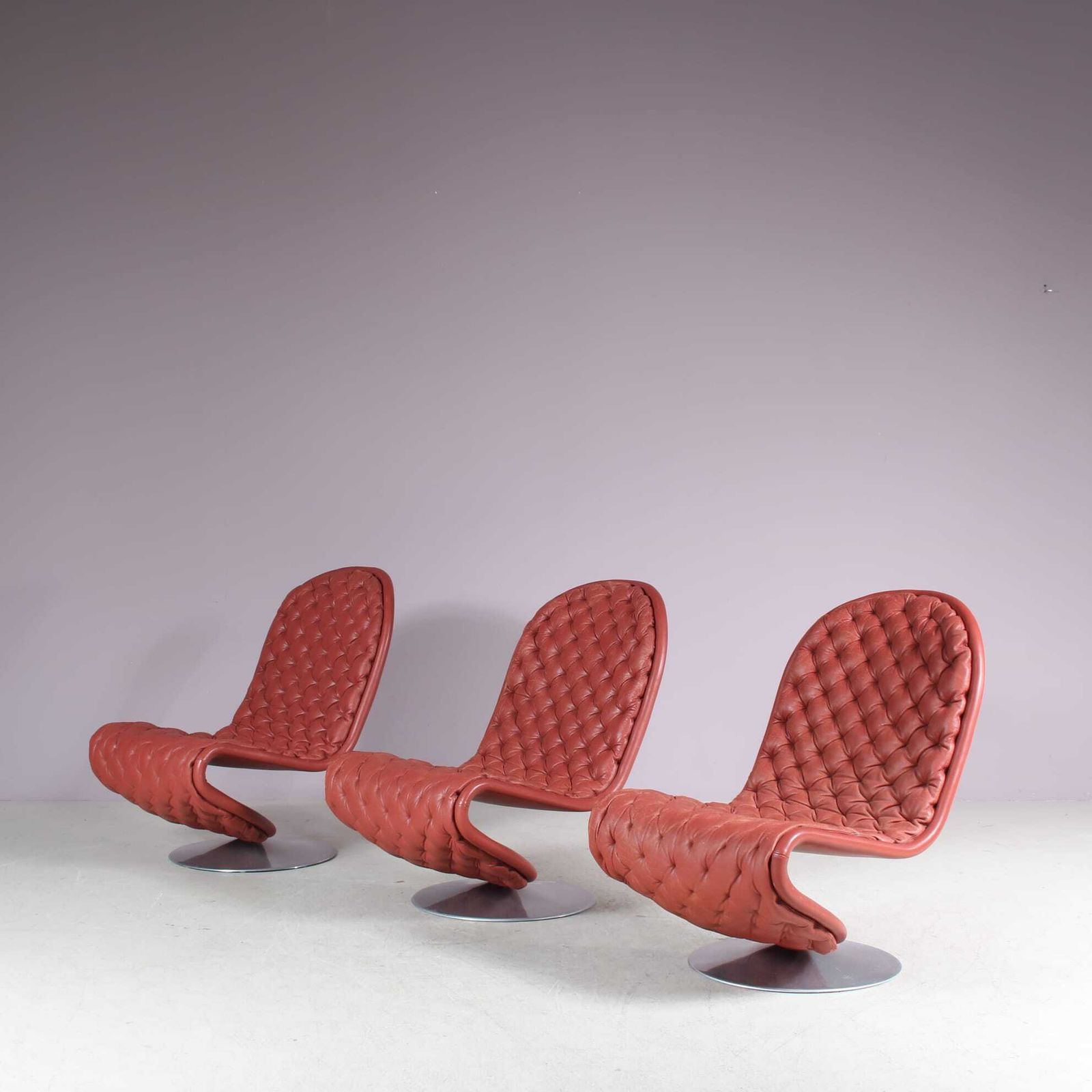 1970s Lowback “1 2 3” Chair By Verner Panton For Fritz Hansen, Denmark