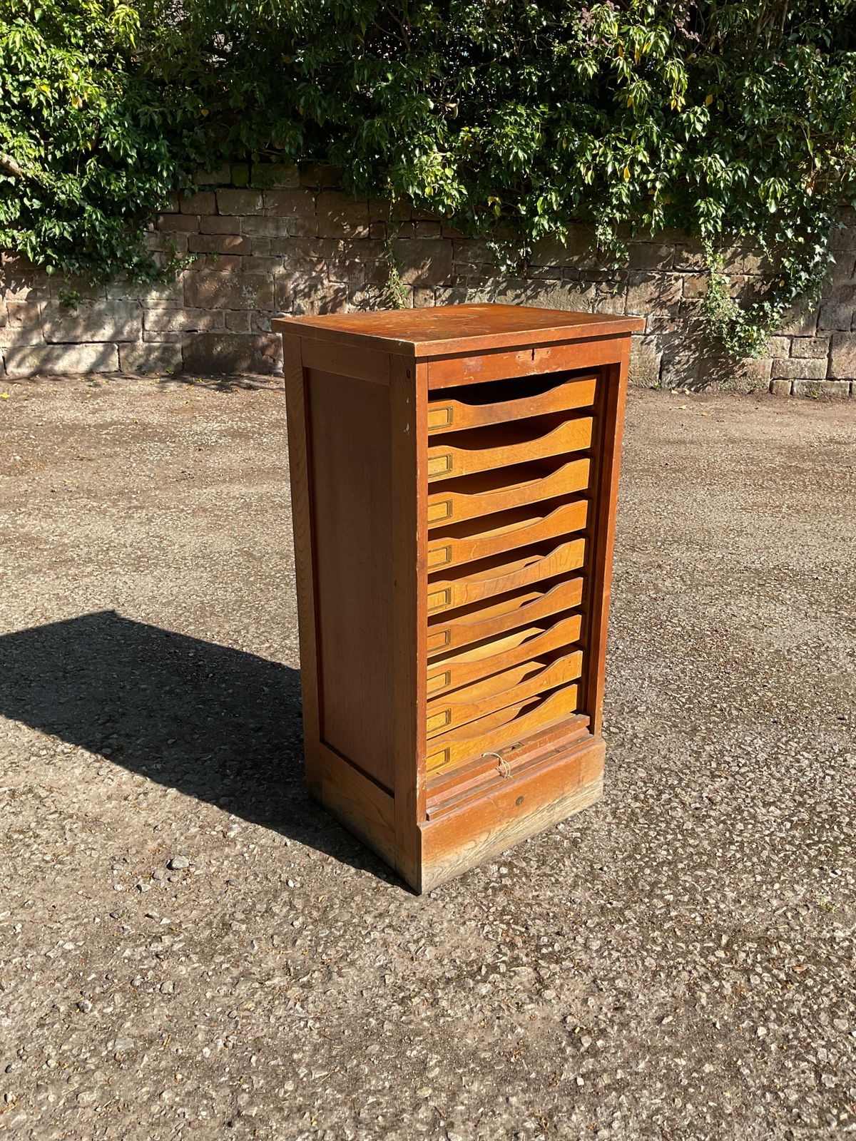 Astrola Wooden Tambourine Roller Shutter Filing Cabinet