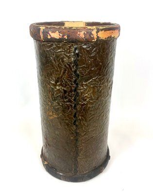 Embossed Leather Waste Paper Basket From Georg Hulbe, 1900s photo furniture