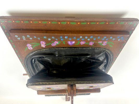 Large Antique German Hand Painted Blacksmith Forge Bellows, 1901 photo Home Fixtures