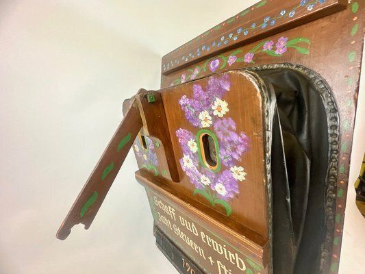 Large Antique German Hand Painted Blacksmith Forge Bellows, 1901 photo 1491.0
