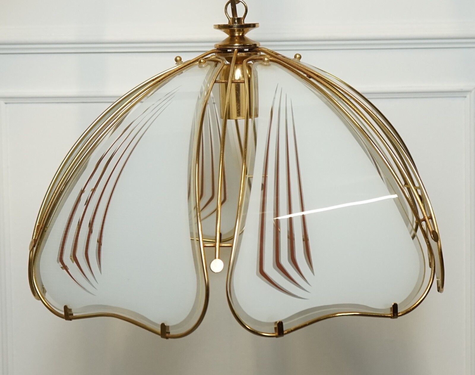 Lovely Italian Art Deco Style Chandelier Lamp photo 850.0