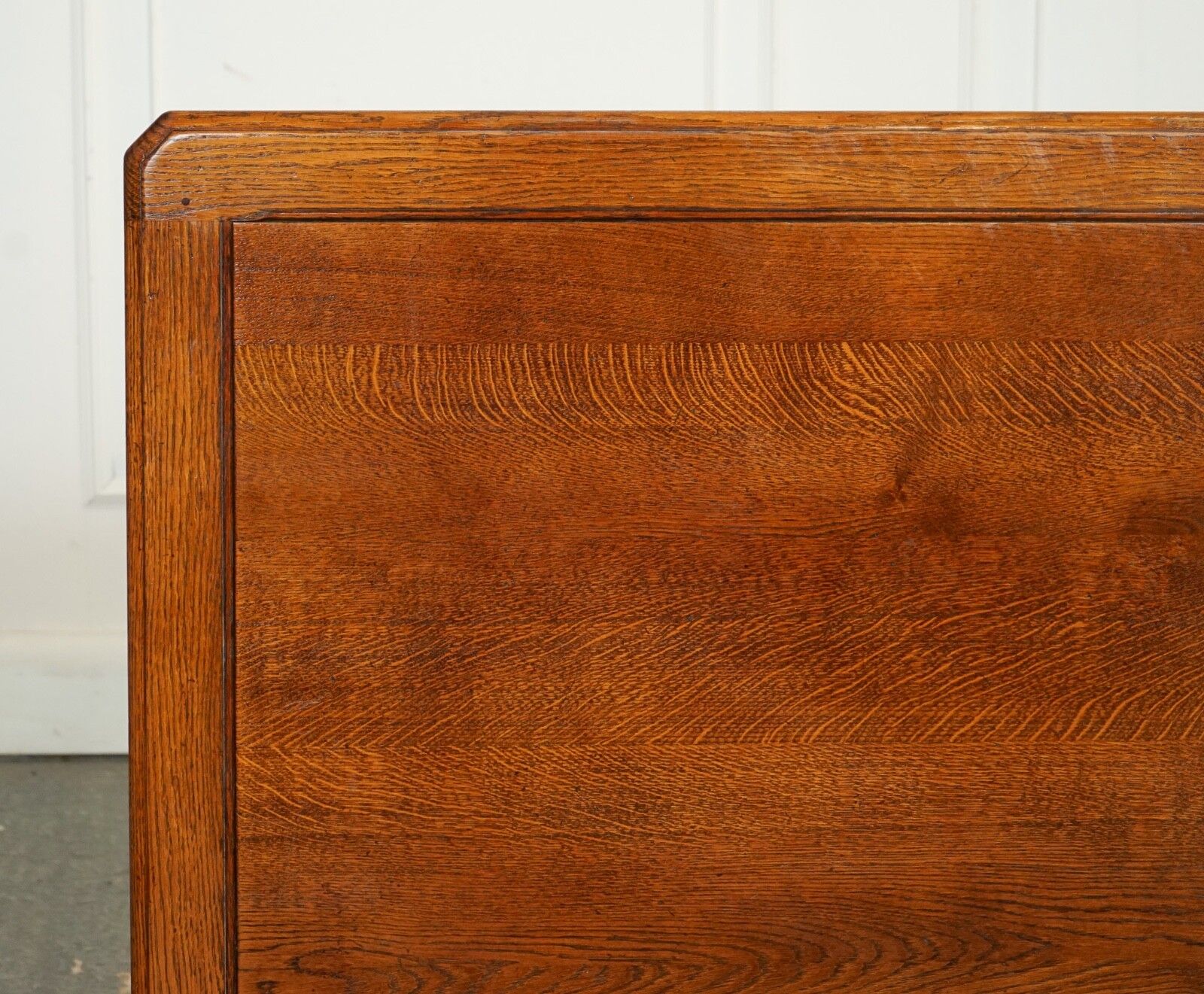 photo vinterior Stunning Large Oak Vintage Coffee Table With Nice Grain Oak Top And H Frame