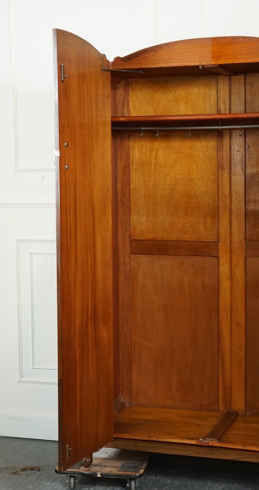 Furniture Lovely Art Deco Large Burr Walnut Wardrobe photo
