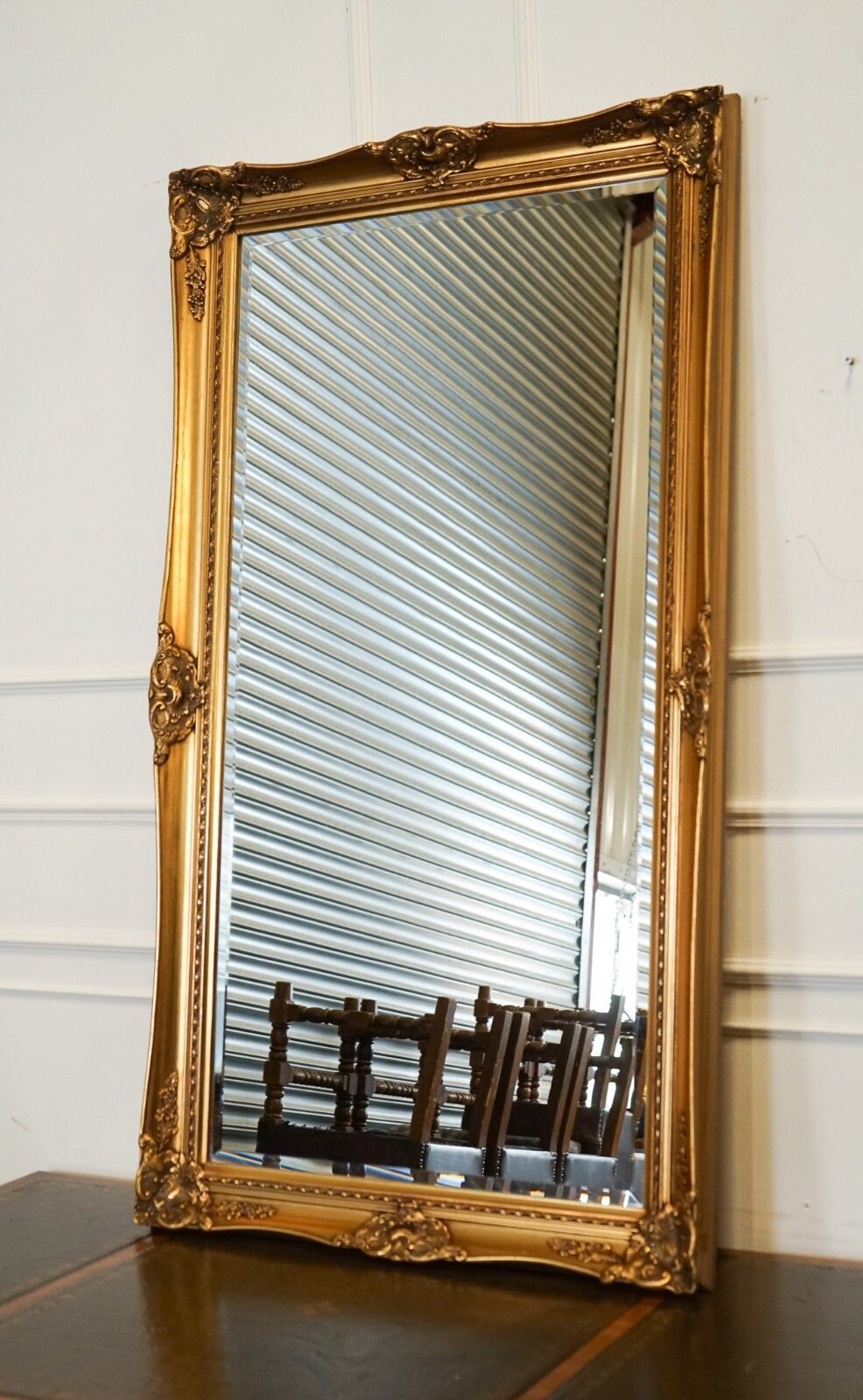 Large French Classic Golden Ornate Wall Regal Mirror 138 X 77 Cm photo Home Decor