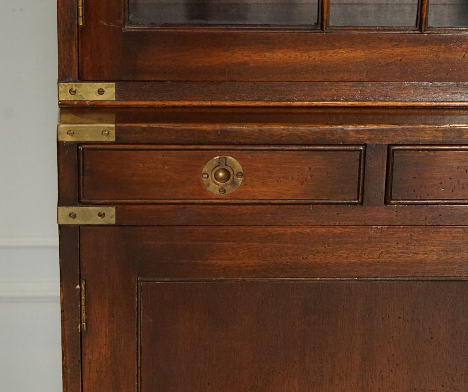 photo for sale Vintage Bevan Funnell Military Campaign Astral Glazed Library Display Cabinet