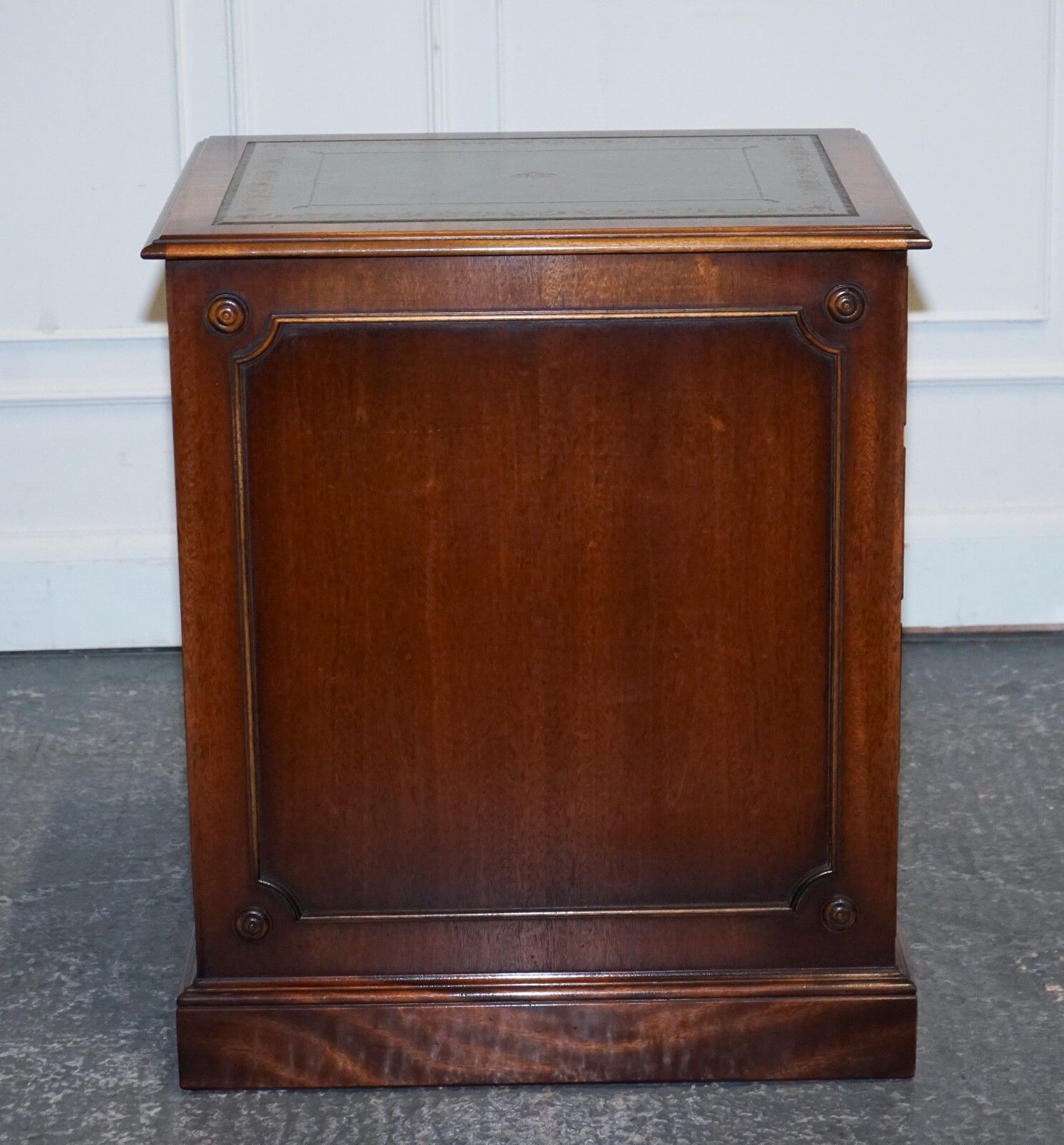 Furniture Bevan Funnell Filling Cabinet Rare Sage Blue Leather Various Size Folders photo