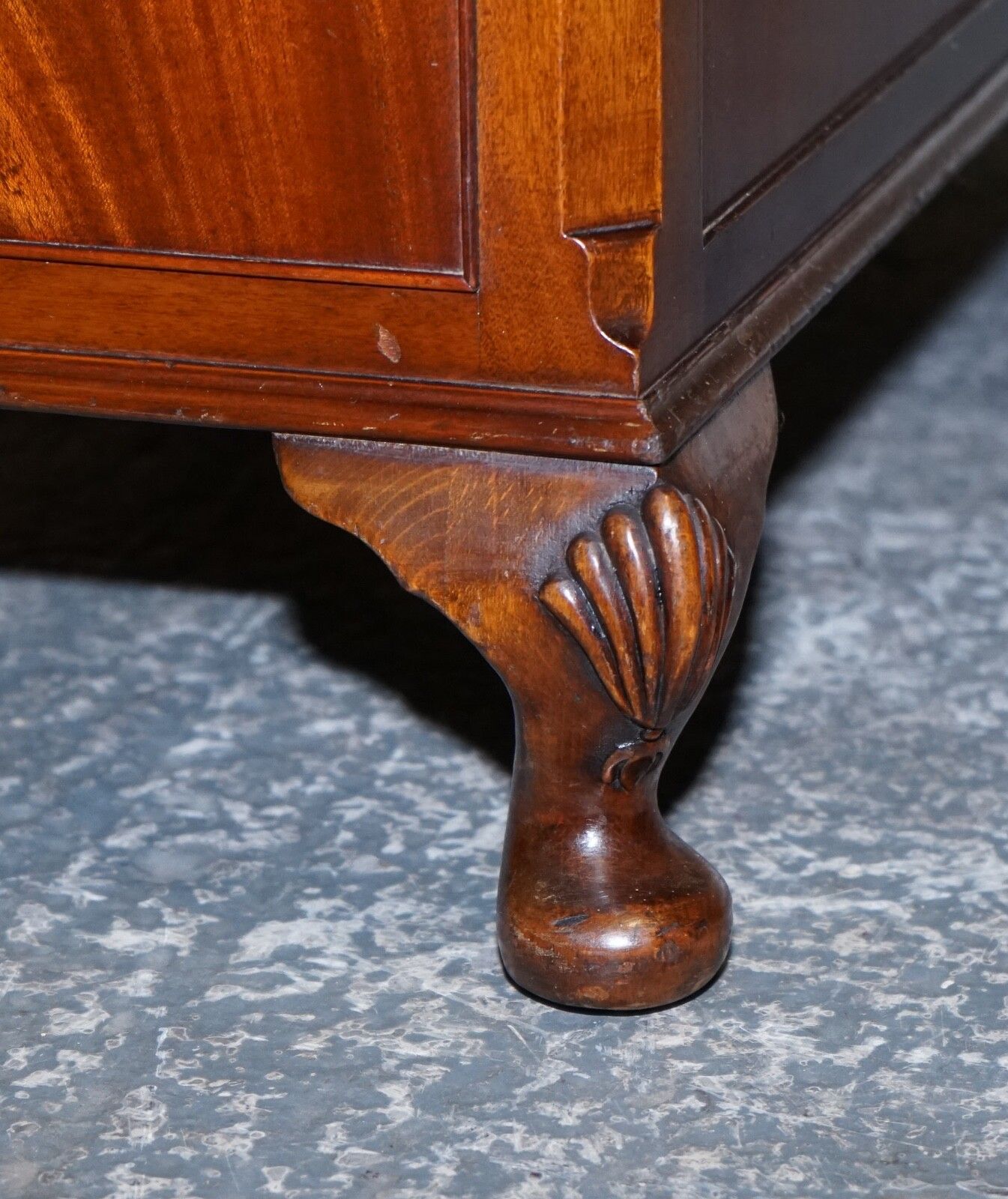 photo for sale Rare Globe Wernicke Burgundy Embossed Leather Top Twin Pedestal Desk