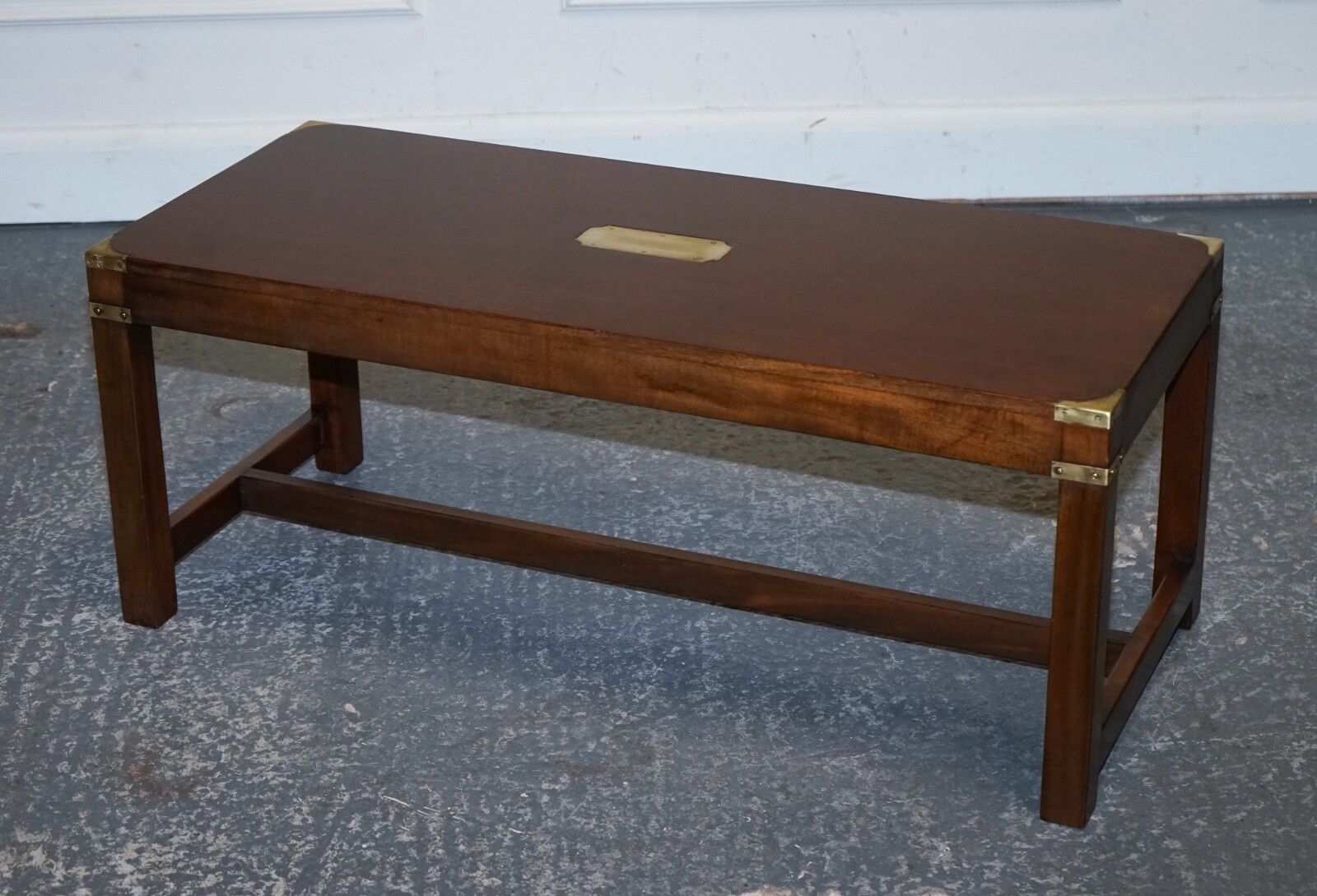 Restored Harrods Reh Kennedy Military Campaign Coffee Table photo furniture
