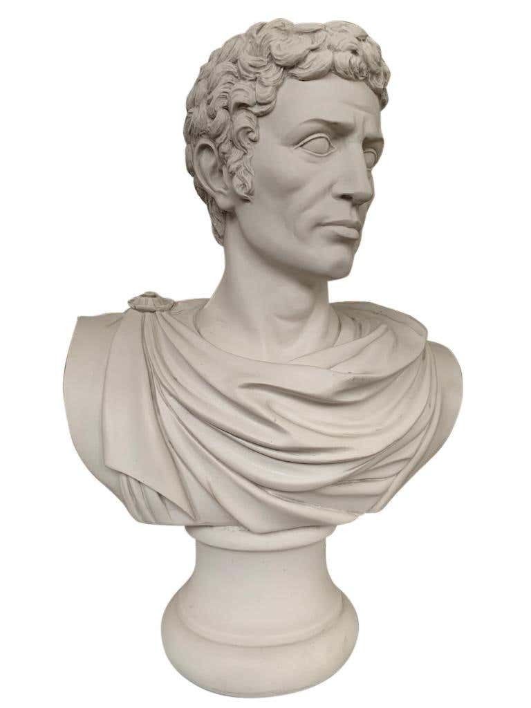 Julius Caesar Bust Sculpture ‘In Toga’, 20th Century photo furniture