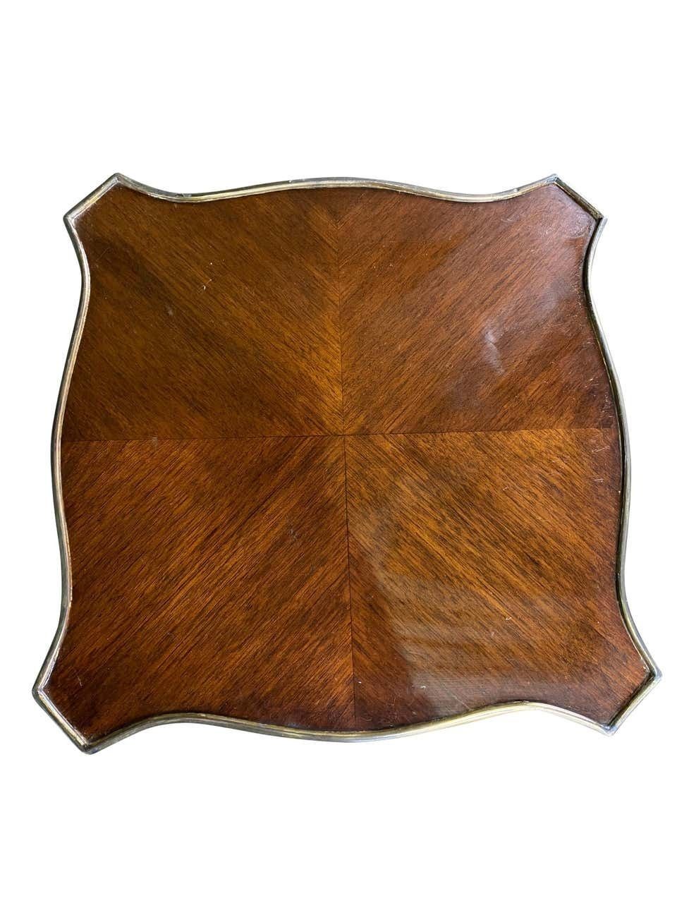 Furniture Pair Of French Kingwood Side Tables, 20th Century photo