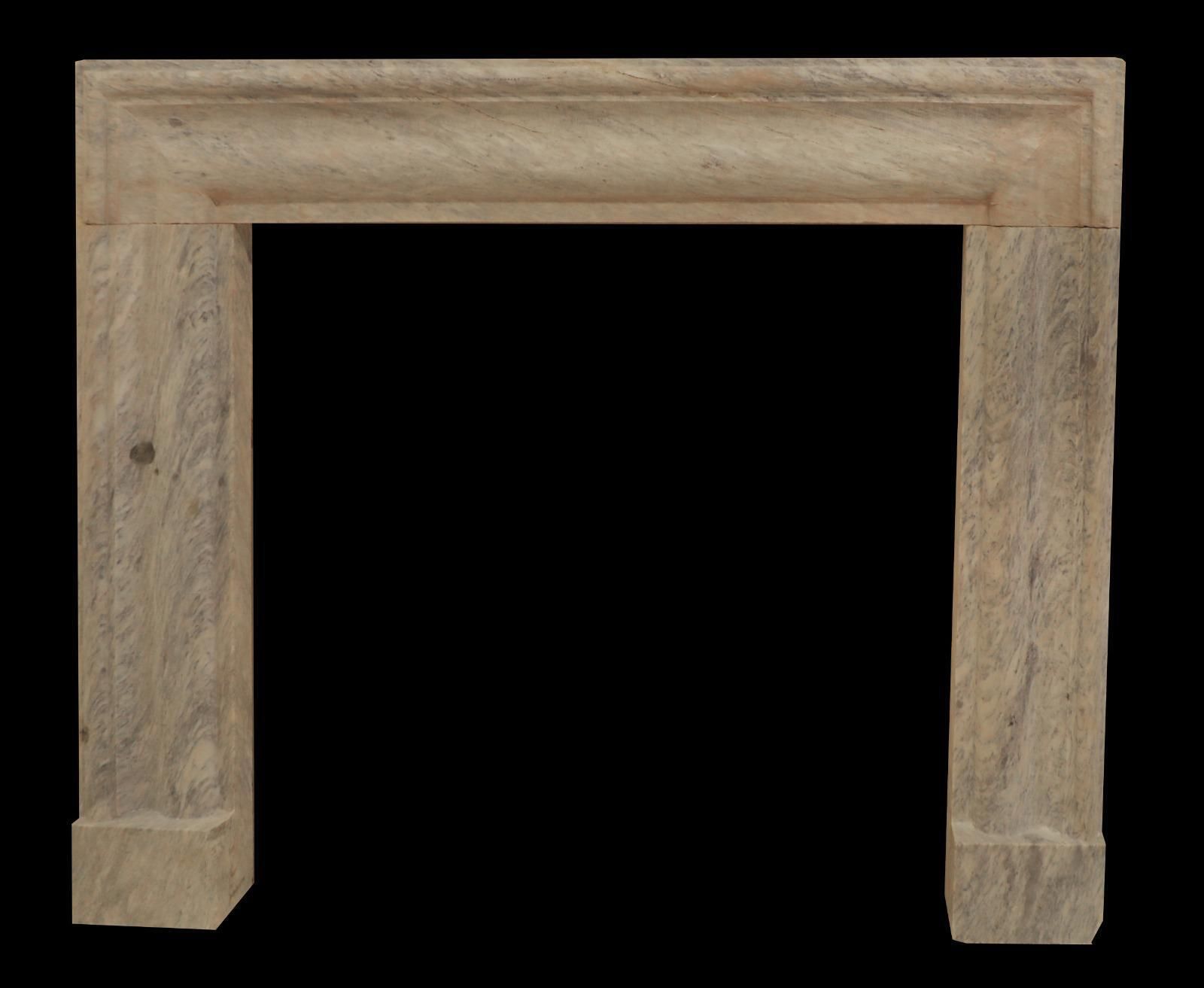 20th Century Minimalist Limestone Fireplace Surround In Honed Finish photo furniture
