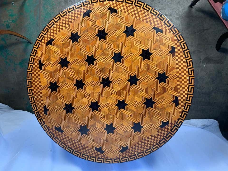 19th Century Walnut And Parquetry Inlaid William IV Style Centre Table photo Furniture