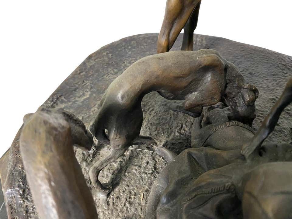 Bronze Sculpture Of Russian Hunting Party, 19th Century photo vinterior