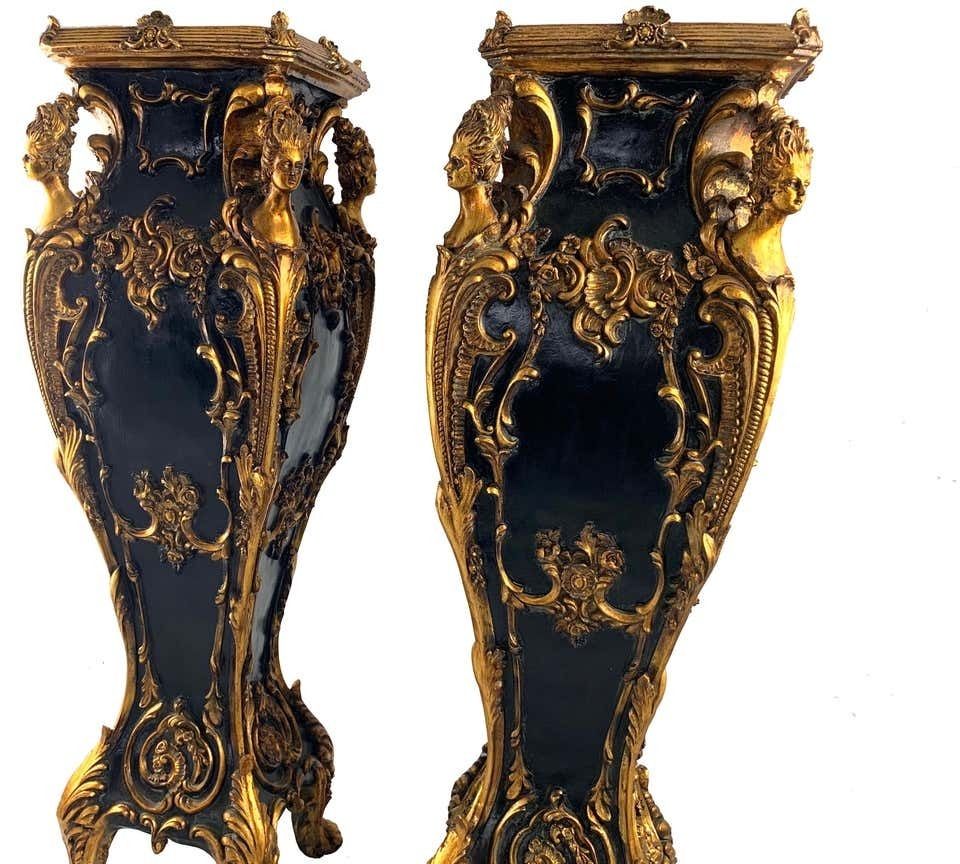 20th Century Pair Of French Jardiniere Stands Or Plinths In Louis XV Style photo buy