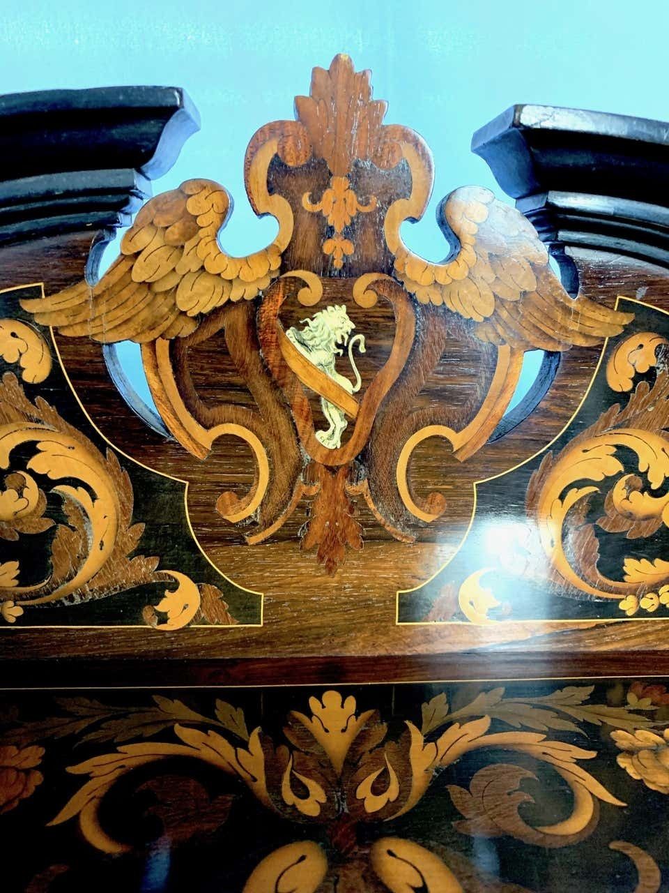 18th Century Dutch Marquetry Inlay Lowboy With Stretcher Base photo furniture