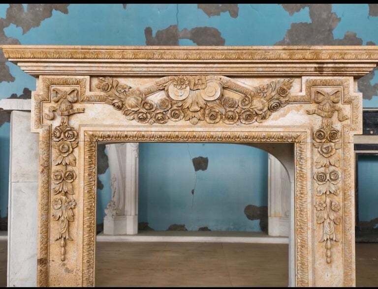 Ornate Hand Carved Fireplace Mantle photo 6500.0