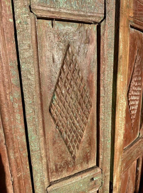 Indian Teak Bifold Panelled Doors, 19th Century photo buy