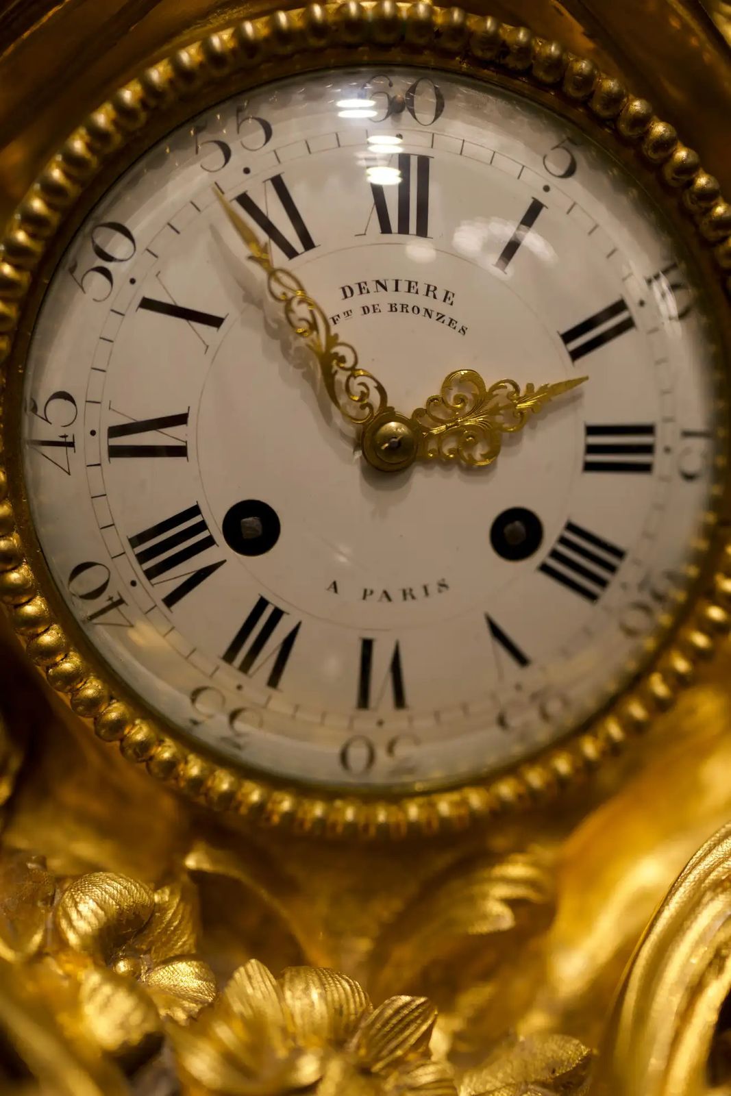 Louis XV Style 19th Century French Figural Gilt Bronze Mantel Clock photo 9000.0