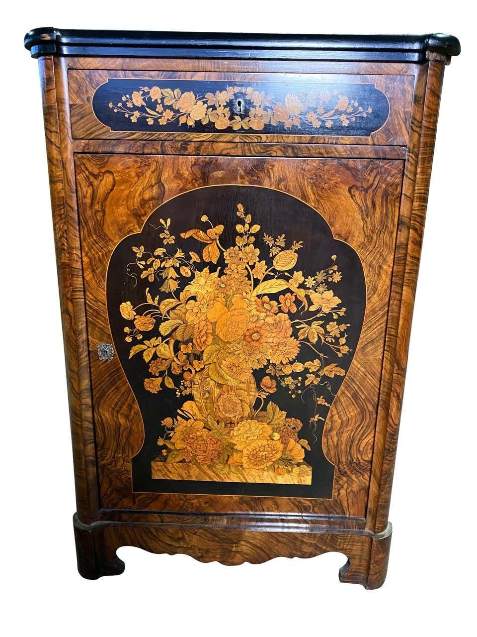 Pair Of Victorian Inlaid Cabinets, 19th Century photo furniture