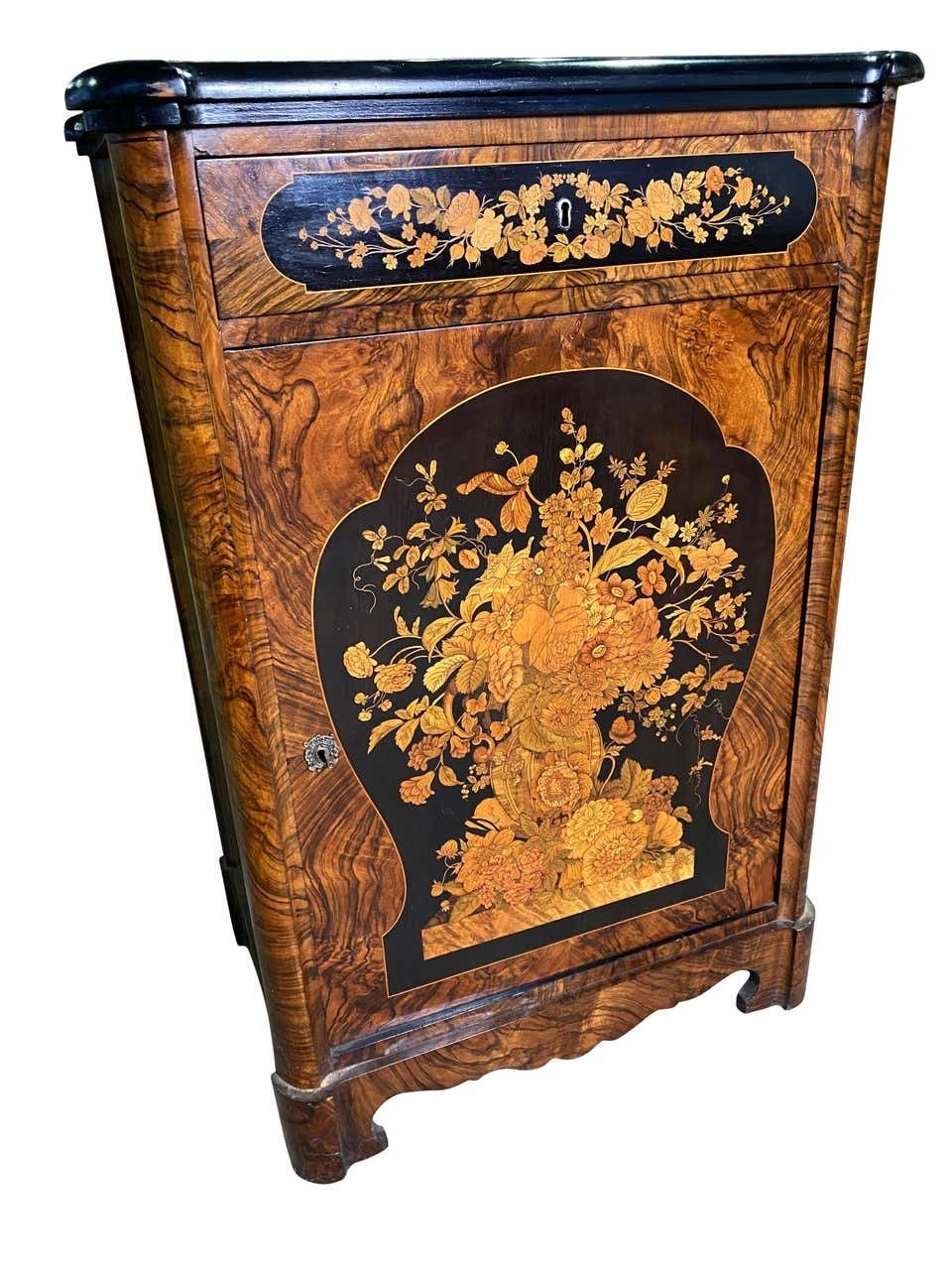 Pair Of Victorian Inlaid Cabinets, 19th Century photo Furniture