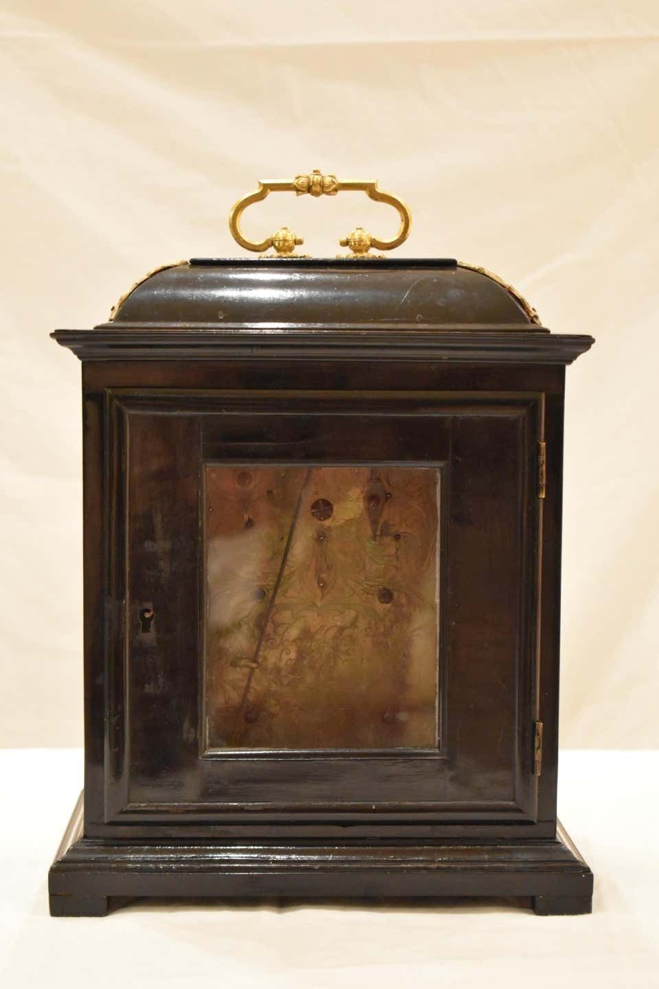 Charles II Ebony Bracket Clock By Joseph Knibb London, Circa 1675—1685 photo vinterior