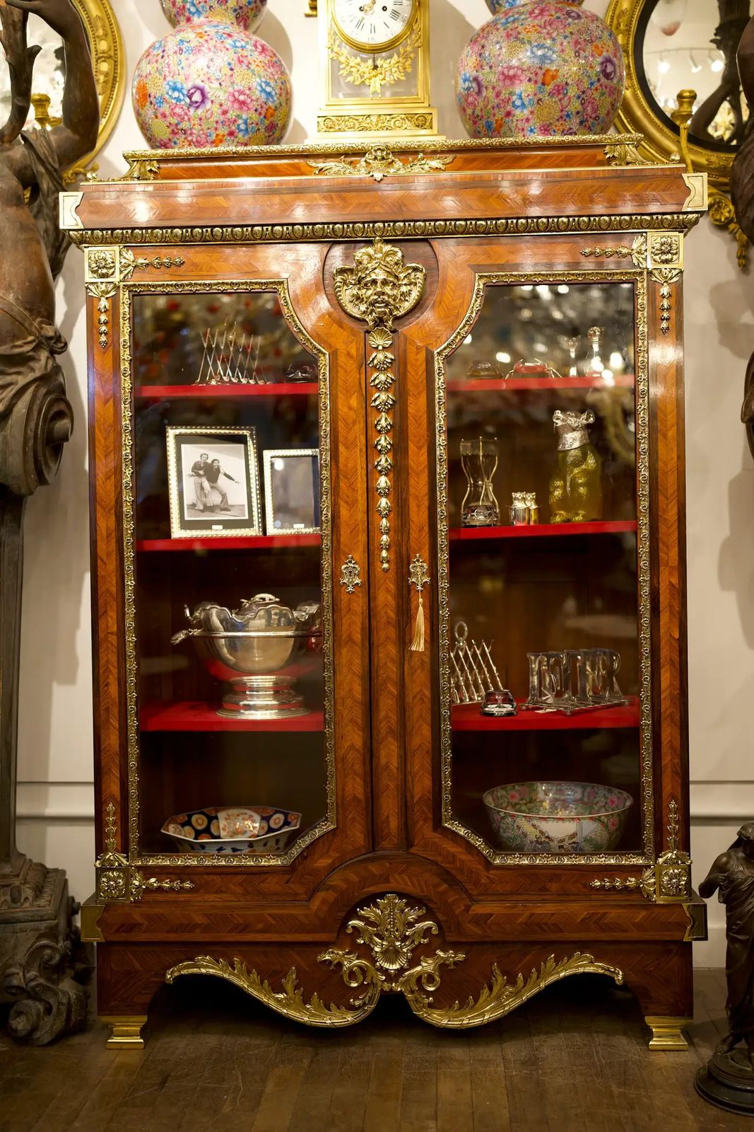 18th Century Ormolu Mounted French Kingwood Cabinet/Vitrine photo furniture