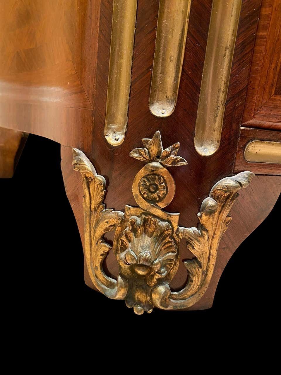 French 19th Century Louis XV St. Kingwood, Tulipwood And Ormolu Commode photo vintage