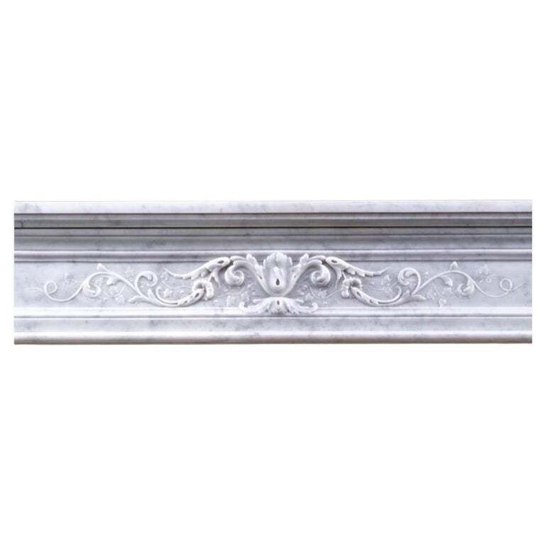 Solid Carrara Marble French Style Fireplace photo Home Fixtures