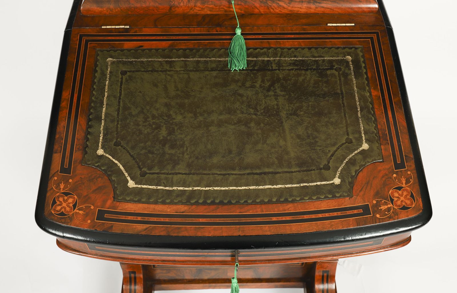 Victorian Burr Walnut & Inlaid Davenport Desk 19th C photo Furniture