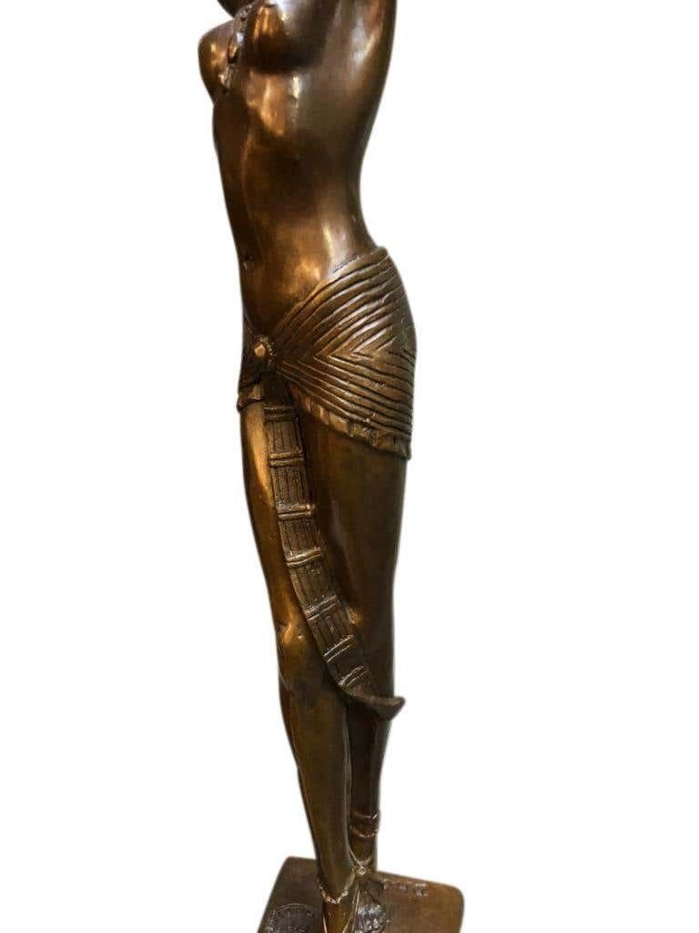 Art Deco Style Bronze Ballerina On Marble Base, Artist J.B Deposee photo Home Decor