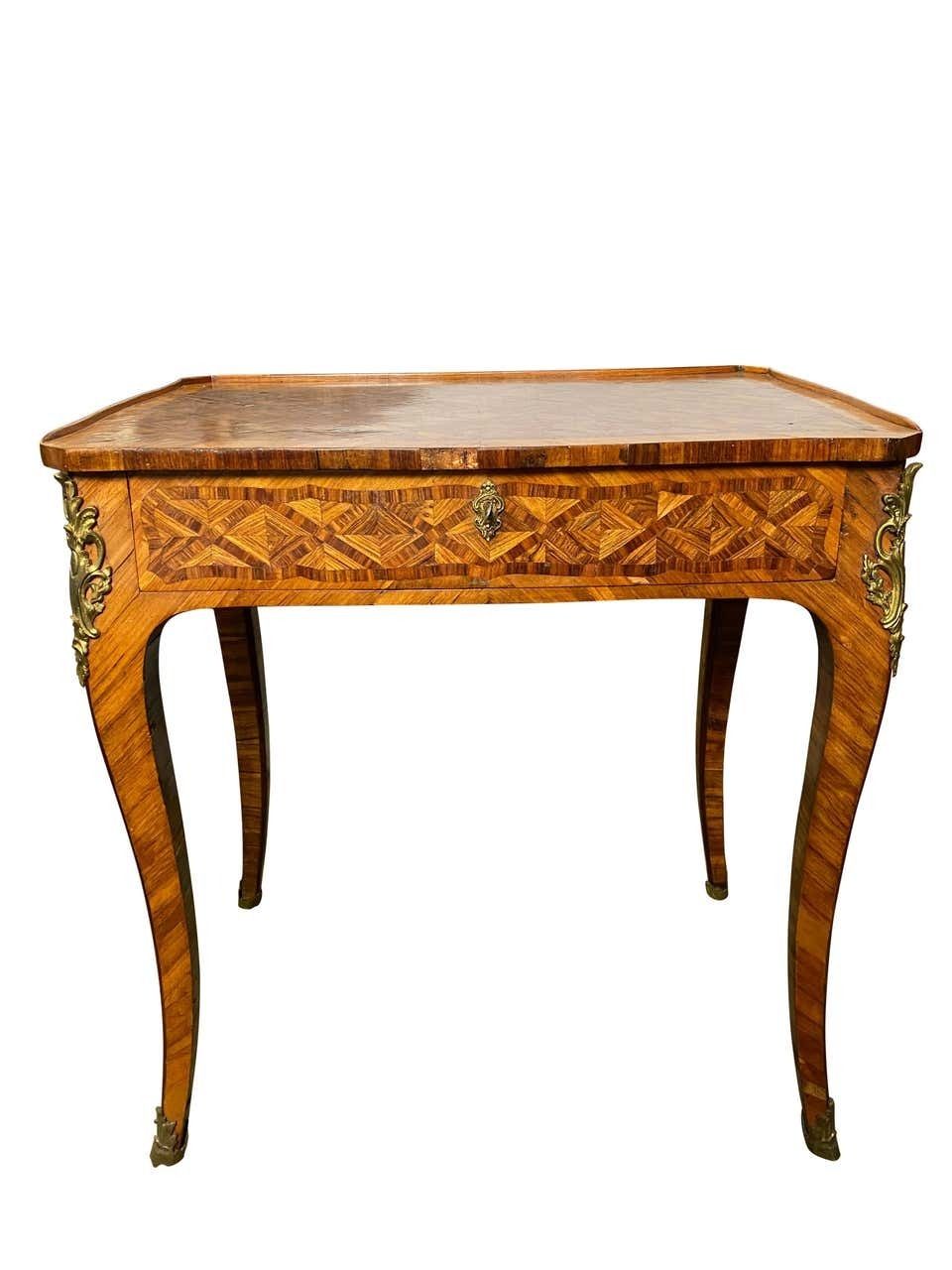Marquetry Inlaid Kingwood Desk, 18th Century photo furniture