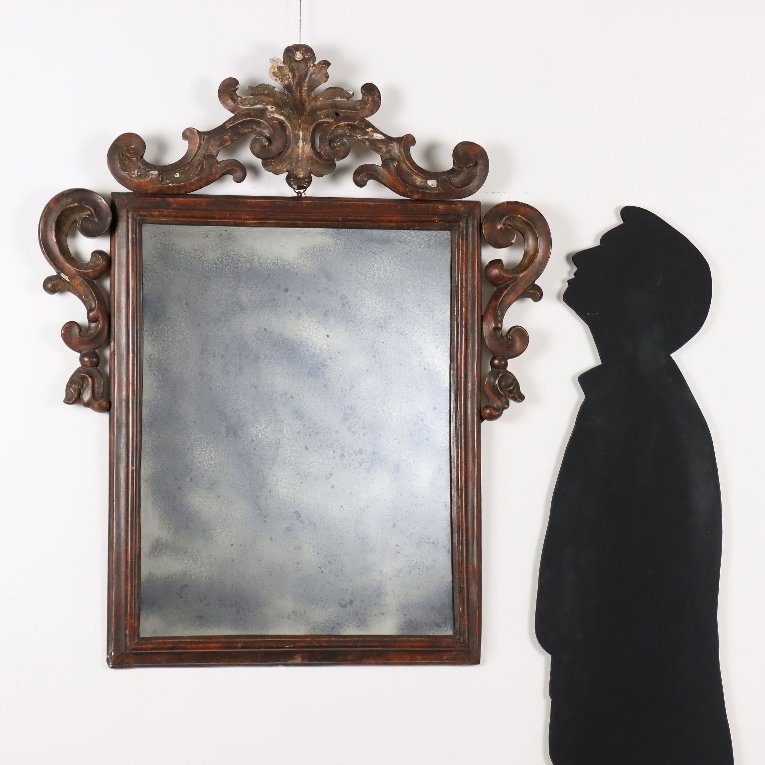 Antique Eclectic Mirror Lacquered Poplar Italy Late XVIII Century photo furniture
