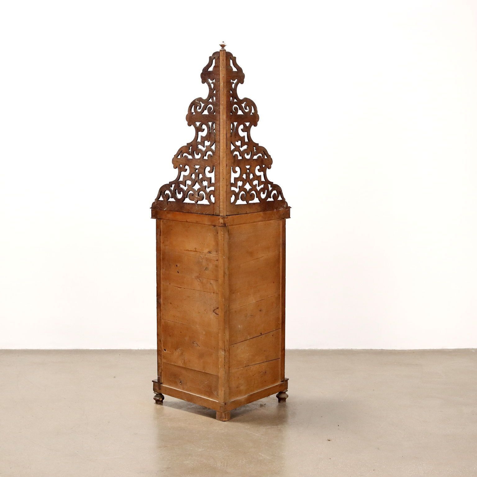 photo furniture Antique Corner Cupboard Louis Philippe Walnut Italy XIX Century