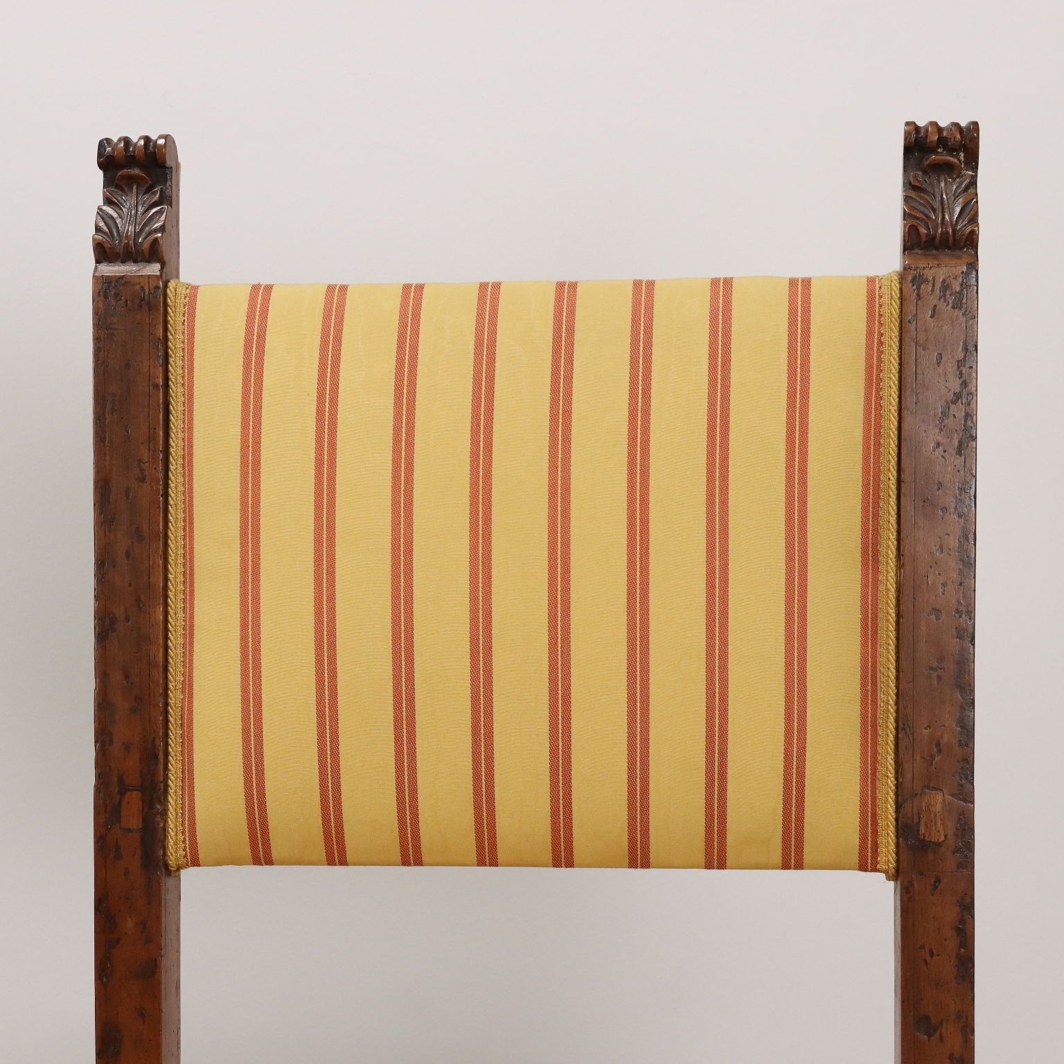 Antique Baroque Armchairs Walnut Fabric Italy XVII XVIII Century photo for sale