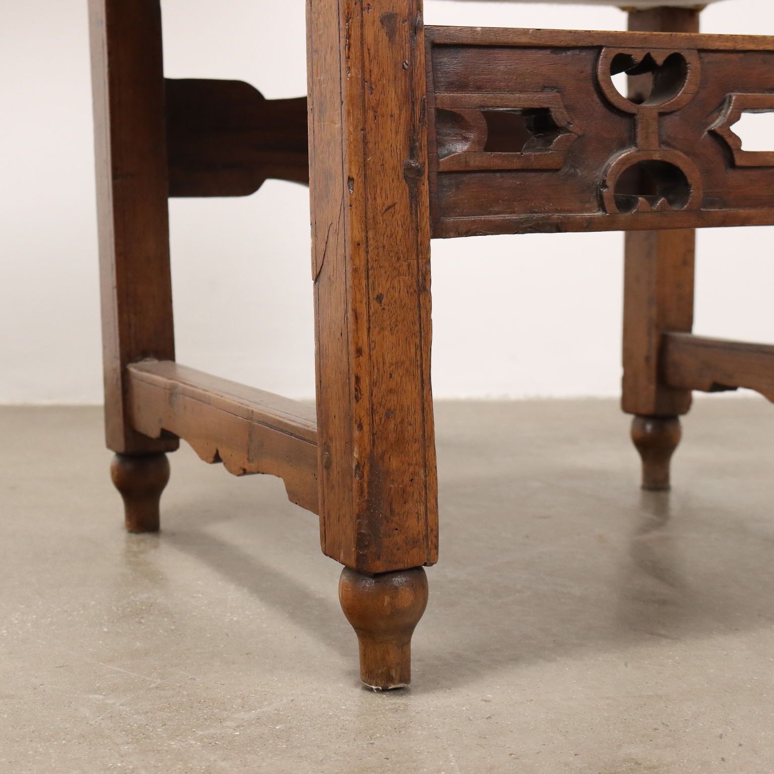 Antique Baroque Armchairs Walnut Fabric Italy XVII XVIII Century photo buy