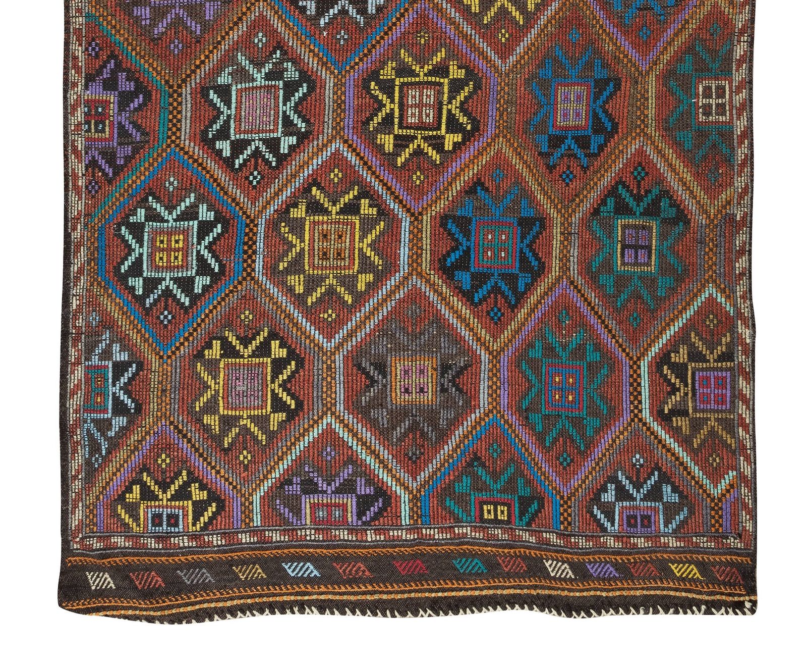 6x10 Ft Vintage Turkish Jajim Kilim Rug, Unique Hand Woven Carpet Made Of Wool photo 938.0
