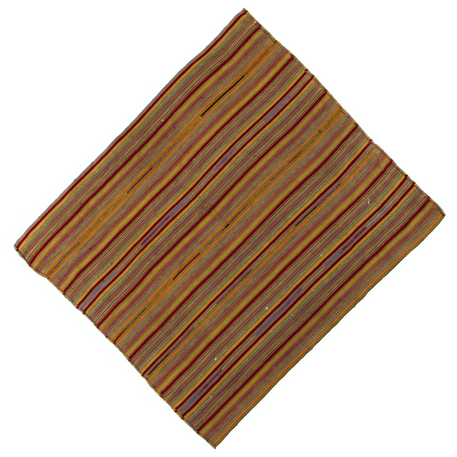 6.2x7.2 Ft Hand Woven Vintage Anatolian Kilim (Flat Weave) With Vertical Bands photo 608.0