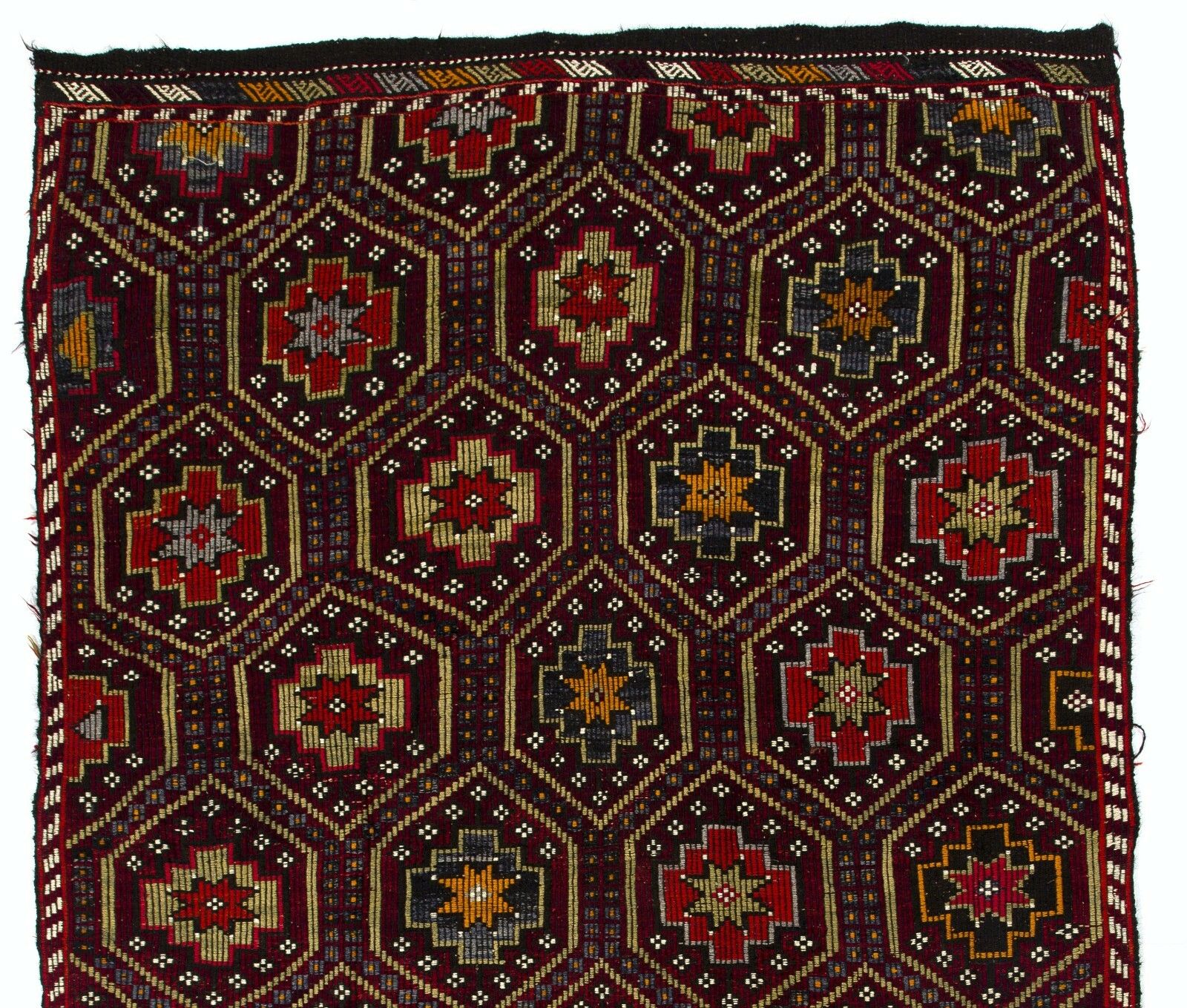 6.8x12.4 Ft Vintage Handwoven Anatolian Jijim Kilim photo furniture