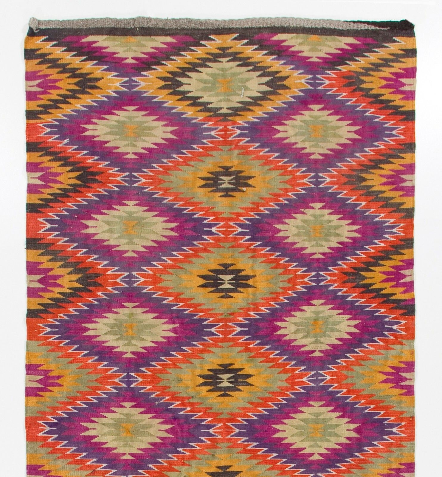 5.4x12 Ft Dazzling Anatolian Kilim, Flat Weave Rug photo furniture