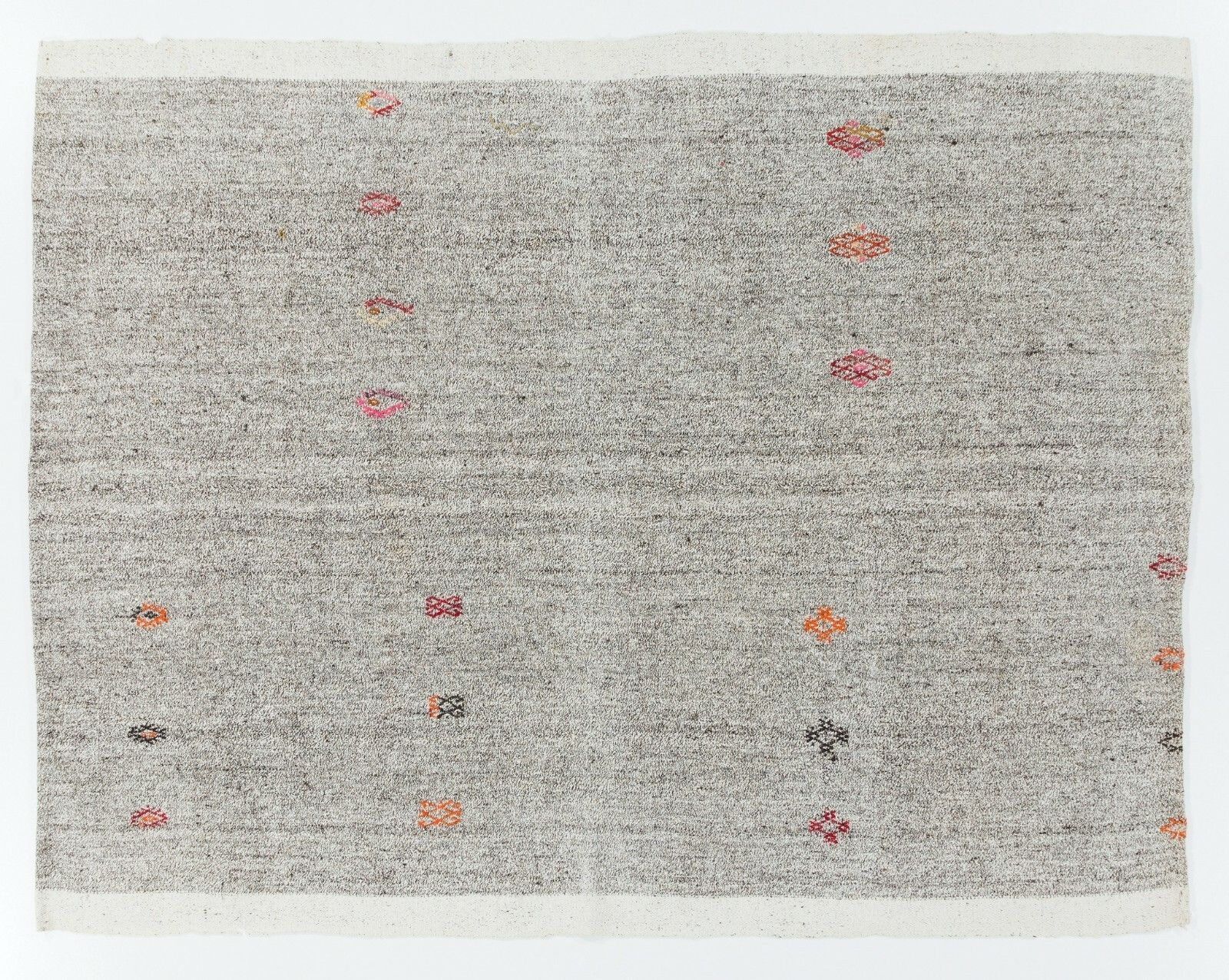 6'2 X 8' Vintage Hand Woven Goat Hair Nomadic Kilim Rug. Flat Weave photo Textiles