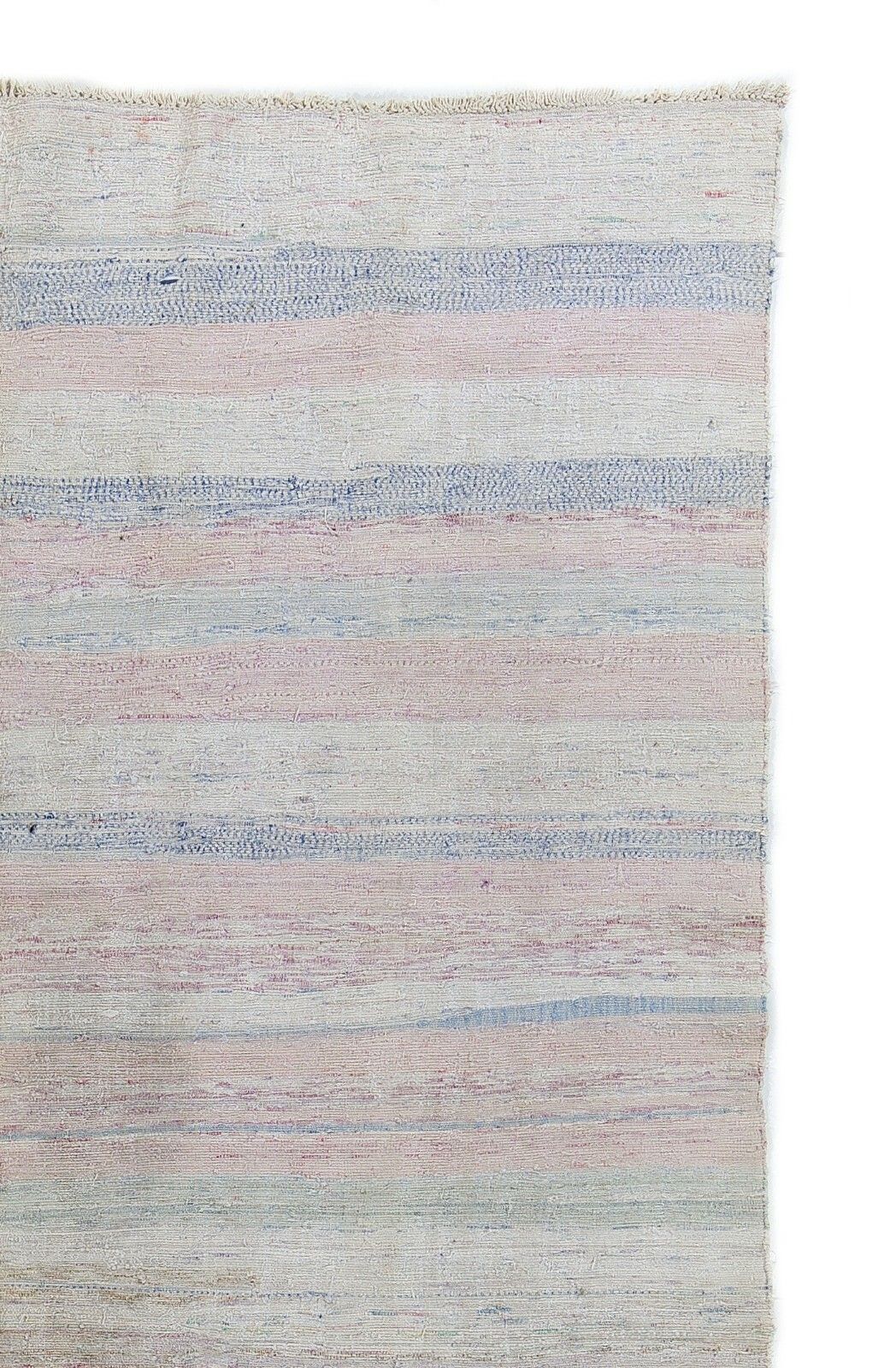 7x11 Ft Cotton Vintage Anatolian Kilim Rug In Soft Colors photo for sale