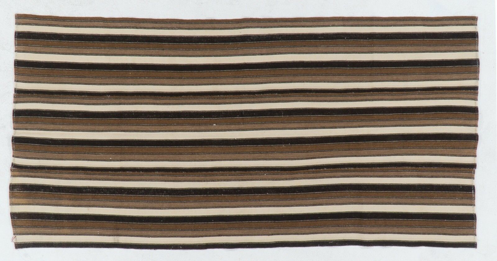 4.7x9.2 Ft Banded Vintage Anatolian Kilim, Made Of %100 Natural Wool photo Textiles