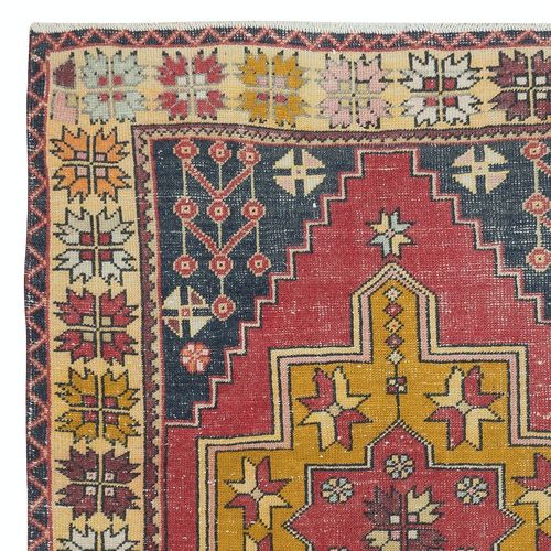 4.2x8.6 Ft Unique Hand Knotted Vintage Turkish Oriental Rug. 100% Wool photo Textiles