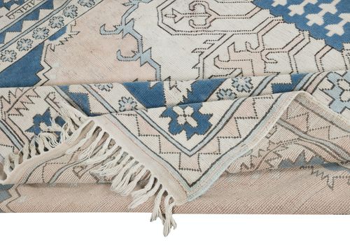 7.3x11.2 Ft Decorative Vintage Handmade Turkish Area Rug, 100% Wool photo for sale