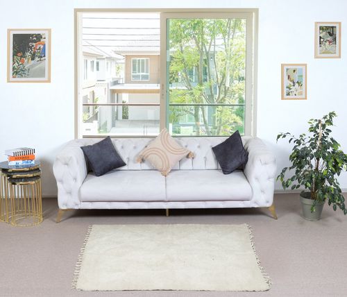 3.7x5.8 Ft Flat Weave Rug Made Of Goat's Wool, New Production Bed Cover, Blanket photo furniture