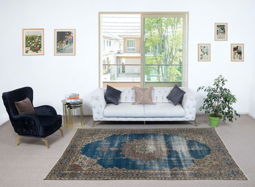 6.5x9.7 Ft Vintage Handmade Large Area Rug. One Of A Kind Turkish Carpet photo furniture